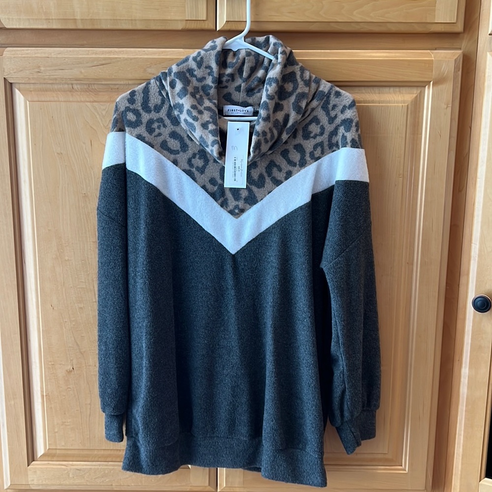 Mainstream Boutique First Love Leopard Sweater